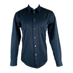 HELMUT LANG Size M Navy Cotton Button Up Long Sleeve Shirt