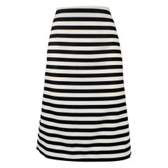 MARC JACOBS Taille 6 Jupe crayon à rayures en polyester noir et blanc