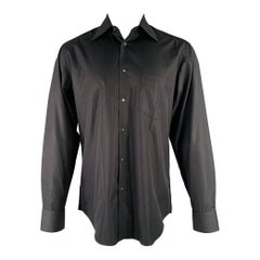 HUGO BOSS Size M Black Cotton Button Up Long Sleeve Shirt