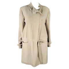 Sonia Rykiel Taglia 4 Cardigan in maglia con cintura Beige Taupe