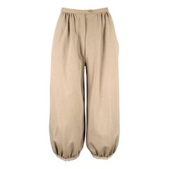 SONIA RYKIEL - Pantaloni casual in lana grigio-turchese taglia S
