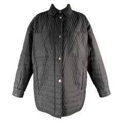 VALENTINO Größe 0 Schwarz Polyamid gepolstert Reißverschluss Druckknöpfe Jacke