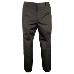 DOLCE & GABBANA Size 36 Black Brown Leopard Stripe Cotton Blend Dress Pants