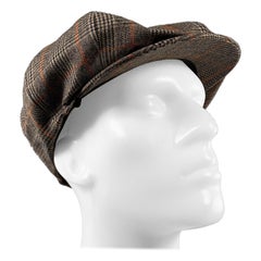 BORSALINO Taille XL Chapeaux en laine beige et Brown Glenplaid