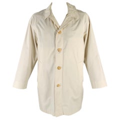 BURBERRY LONDON Größe 42 Beigefarbener Baumwoll- Raglan-Mantel