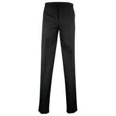 Black Fleece Taille 34 Pantalon de smoking en coton texturé noir