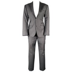 CALVIN KLEIN COLLECTION Size 34 Grey Wool Notch Lapel Suit