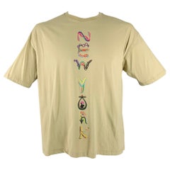 OPENING CEREMONY Größe L Taupe New York Graphic Baumwolle Crew Neck T-Shirt