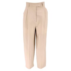 LORO PIANA Size 2 Grey Virgin Wool Blend Pleated Dress Pants