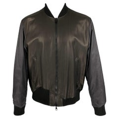 LOUIS VUITTON Größe 40 Schwarze Wendbare Lederjacke aus Polyamide LV mit Monogramm und Wendbarem Monogramm