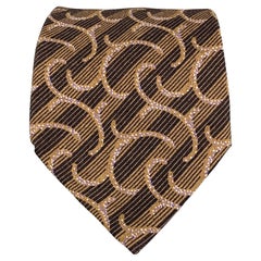 GIORGIO ARMANI Brown Swirls Silk Tie
