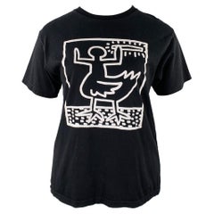 SUPREME x MALCOLM McLAREN Size L Black White Cotton Keith Haring T-Shirt