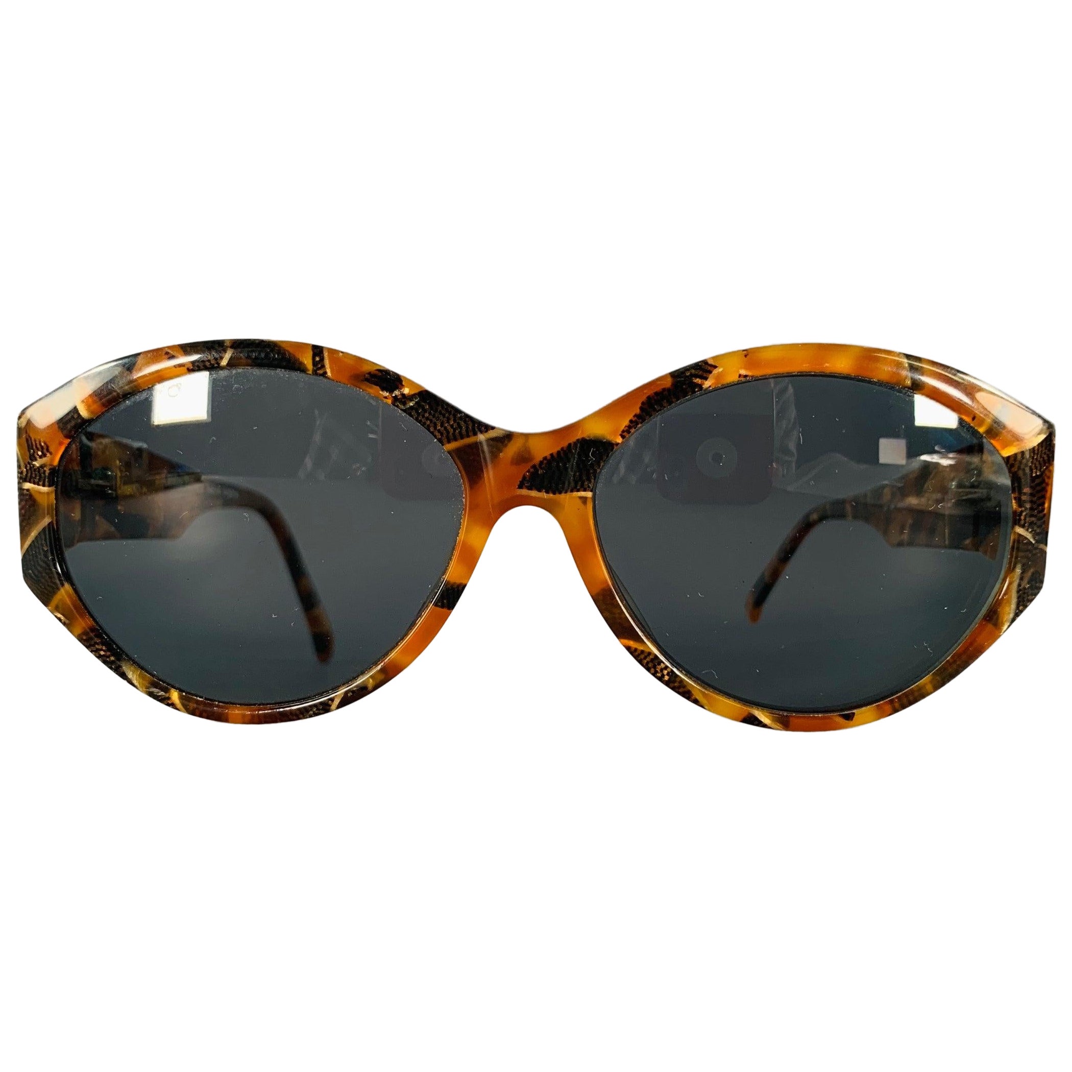 CAROLINA HERRERA -Barbados Shell- Brown Beige Tortoiseshell Acetate Frames For Sale
