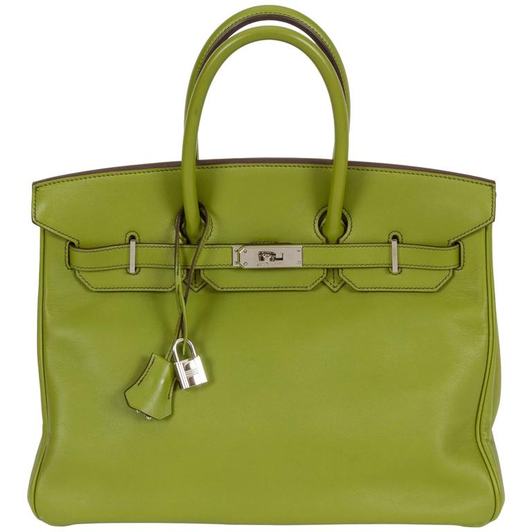 Hermès Birkin 35cm Vert Anis Swift Bag at 1stdibs