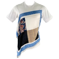 Camiseta 3.1 PHILLIP LIM Talla S Blanco Azul Mezcla de Materiales Algodón Seda