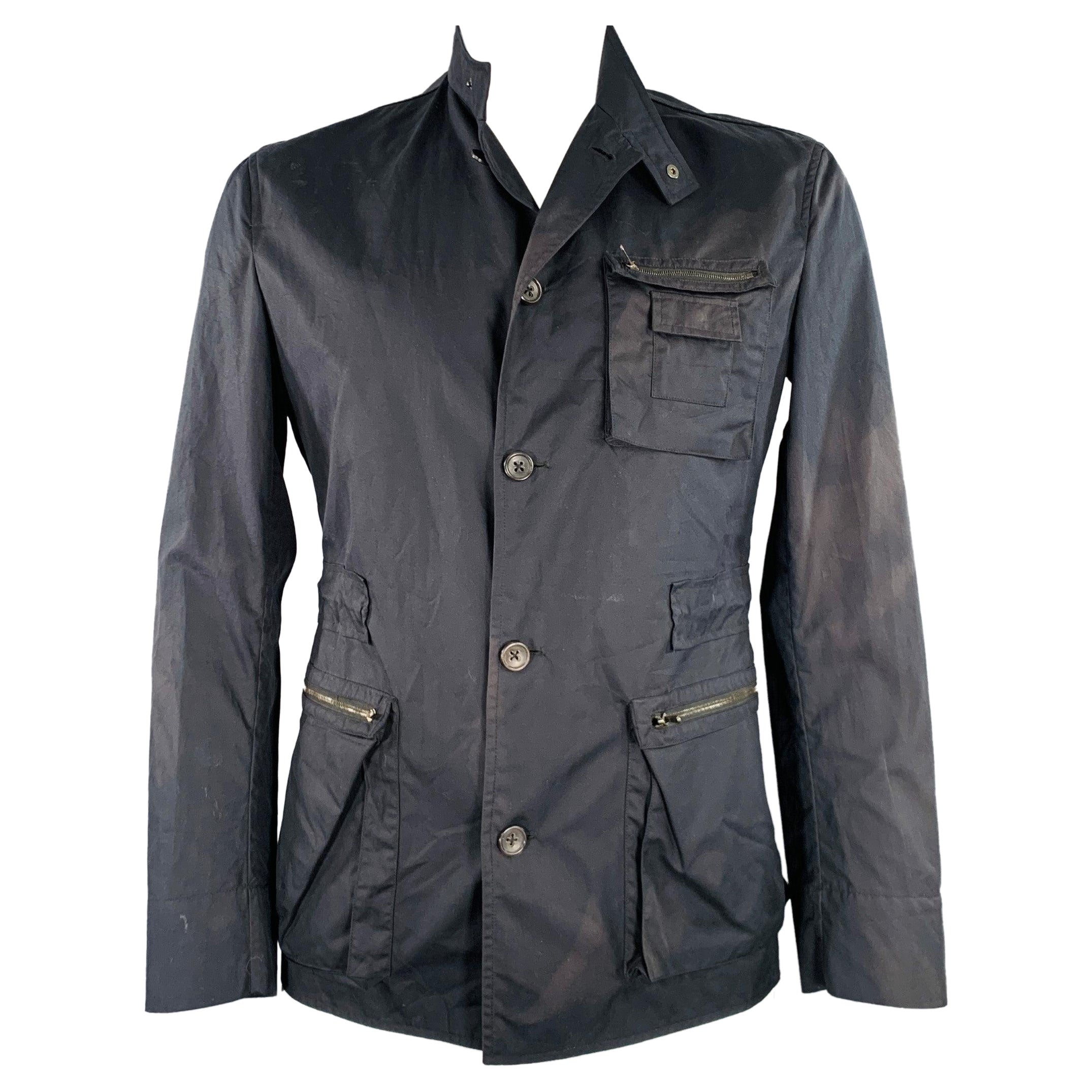 JIL SANDER Size 42 Black Parka Jacket For Sale