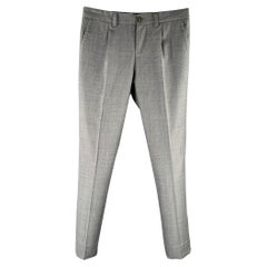 BRUNELLO CUCINELLI Größe 32 Grau Wolle plissiertes Kleid Hose