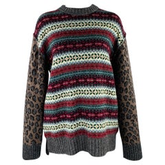 Junya Watanabe taglia S Maglione a motivi misti in misto lana multicolore