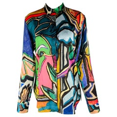 PAUL SMITH Size M Multi Color Viscose Print Button Up Shirt