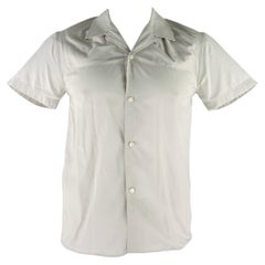 MARC JACOBS Size 44 Grey Light Blue Cotton Short Sleeve Shirt