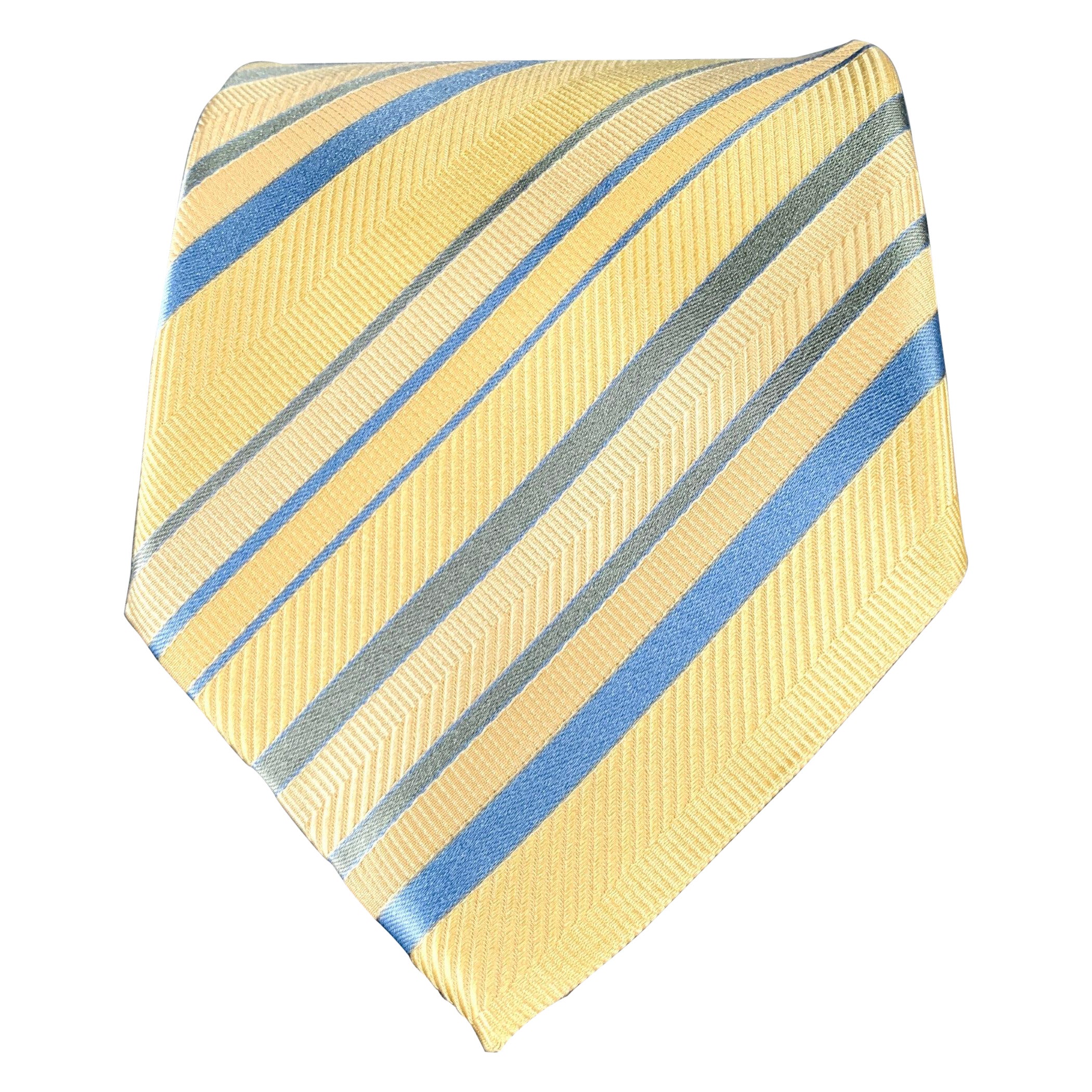 Cream Red Fine Stripe Silk Tie main image 0