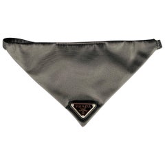 PRADA Size M Black Nylon Pet Bandana