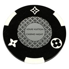 LOUIS VUITTON Chip da poker della Notte del Casinò, bianco nero e raro