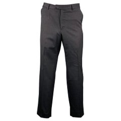 GUCCI Size 34 Charcoal Grey Wool Blend Zip Fly Dress Pants