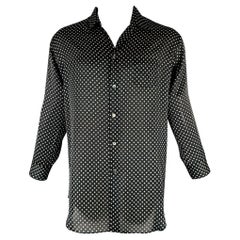 JUNYA WATANABE Size XS Black White Polyester Polka Dot Buttoned Shirt