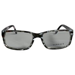 Gafas de sol y de vista de acetato jaspeado negro gris VERSACE