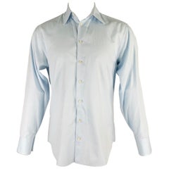 ARMANI COLLEZIONI Size S Light Blue Cotton Long Sleeve Shirt