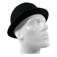 PAUL SMITH Size 7.5 Black Grey Wool Felt Hats