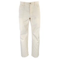 LORO PIANA Größe 36 Beige Casual-Hose aus Kord, Baumwolle, Kaschmir und Kaschmir mit Jeansschliff