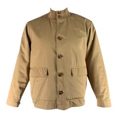 LORO PIANA Taille XL Veste boutonnée en coton massif kaki