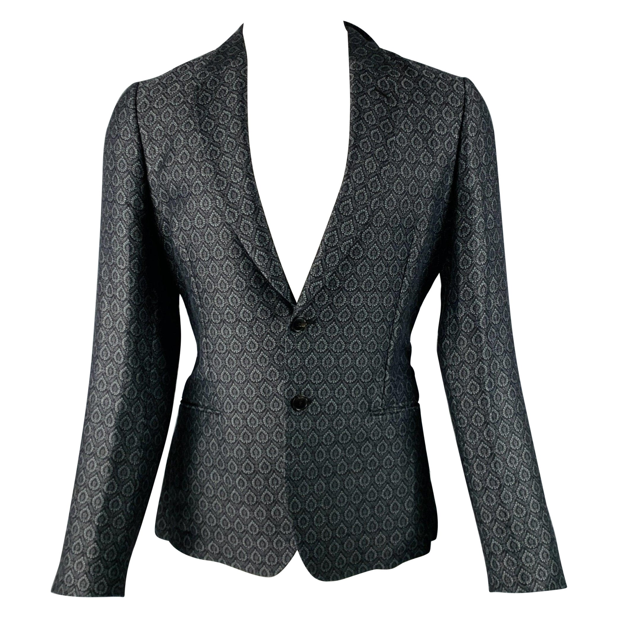 PAUL SMITH Size 40 Black Viscose Cotton Notch Lapel Sport Coat