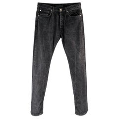VALENTINO Größe 32 Grau Holzkohle Baumwolle gerade fünf Taschen Jeans