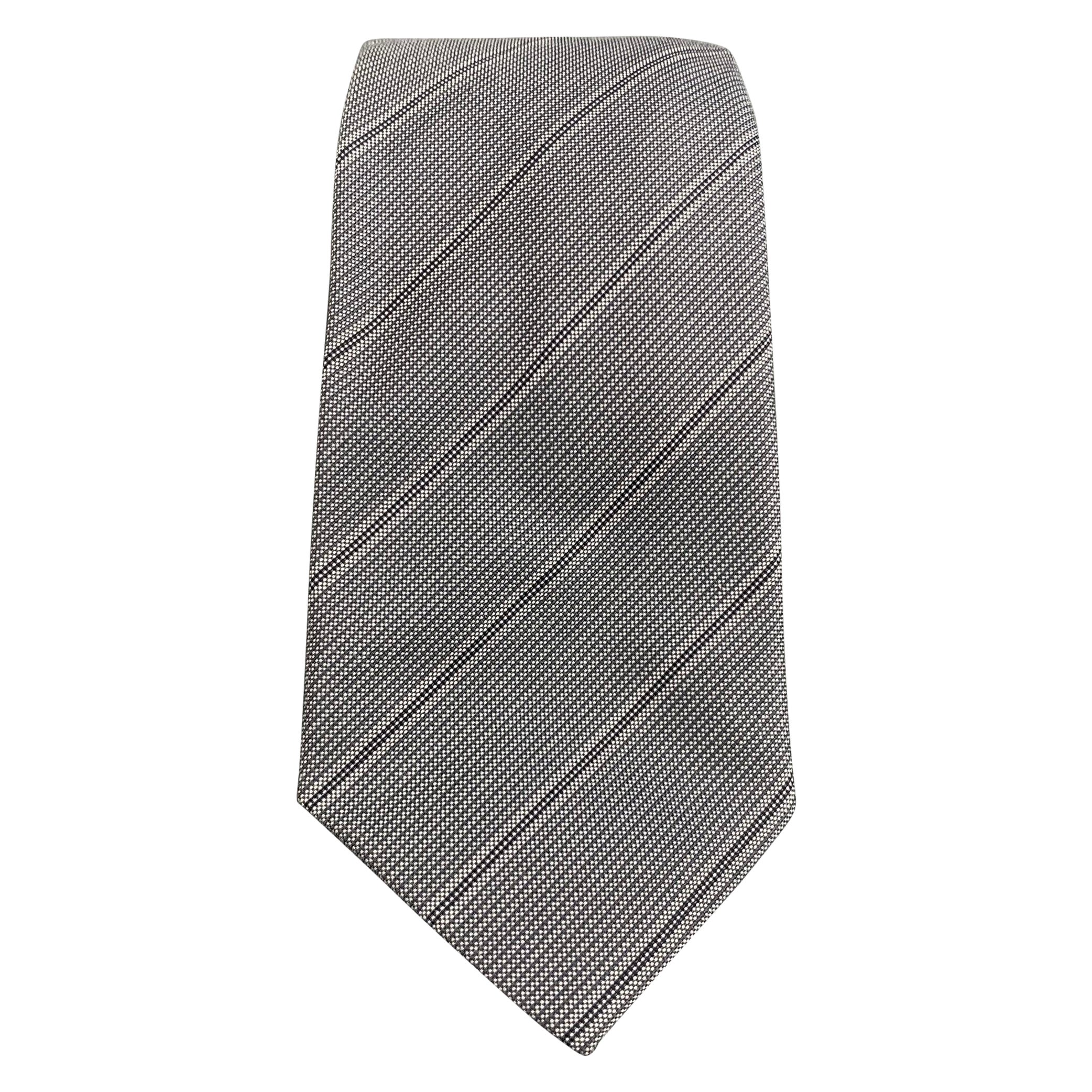 JOHN VARVATOS Black Textured Silk Tie