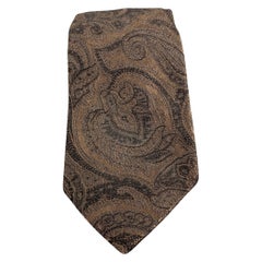 Cravatta HUGO By Hugo Boss Marrone Paisley in lana e seta jacquard