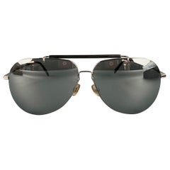 Occhiali da sole Aviator in metallo argentato Gucci