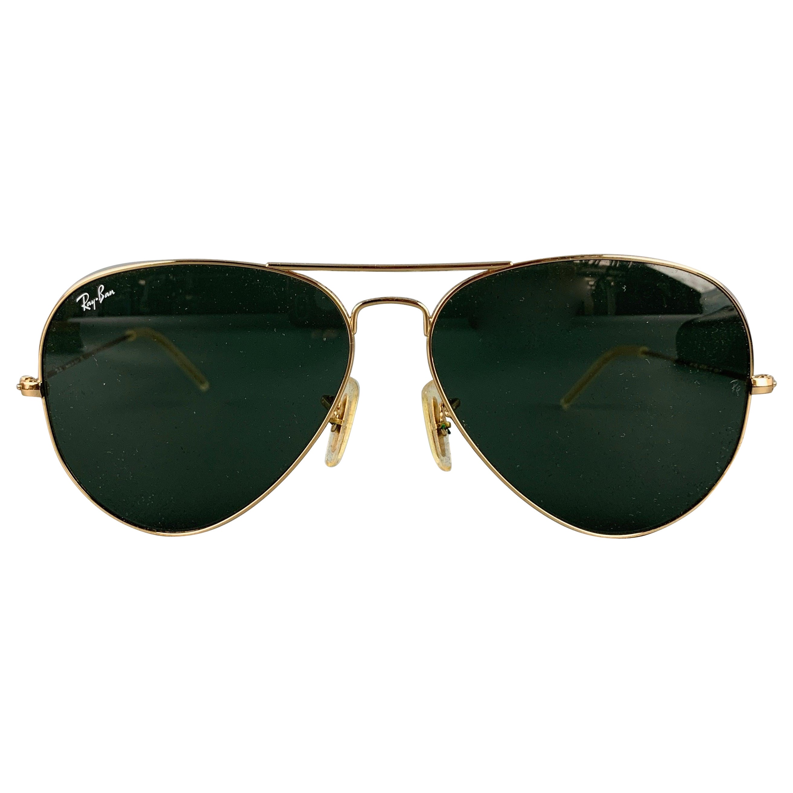 RAY-BAN Gold Metal Sunglasses For Sale