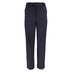 BOTTEGA VENETA Size 36 Navy Wool Blend Zip Fly Dress Pants