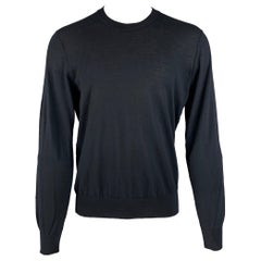 DOLCE & GABBANA Size M Navy Knit Cashmere Crew Neck Pullover