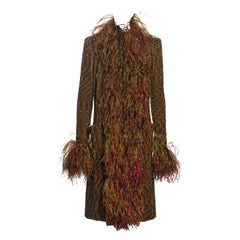 Jean Paul Gaultier Haute Couture Hand-beaded Coat with Ostrich Feathers, FW 1999