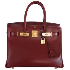 Hermes 30cm Birkin Rouge H Red with Gold hardware
