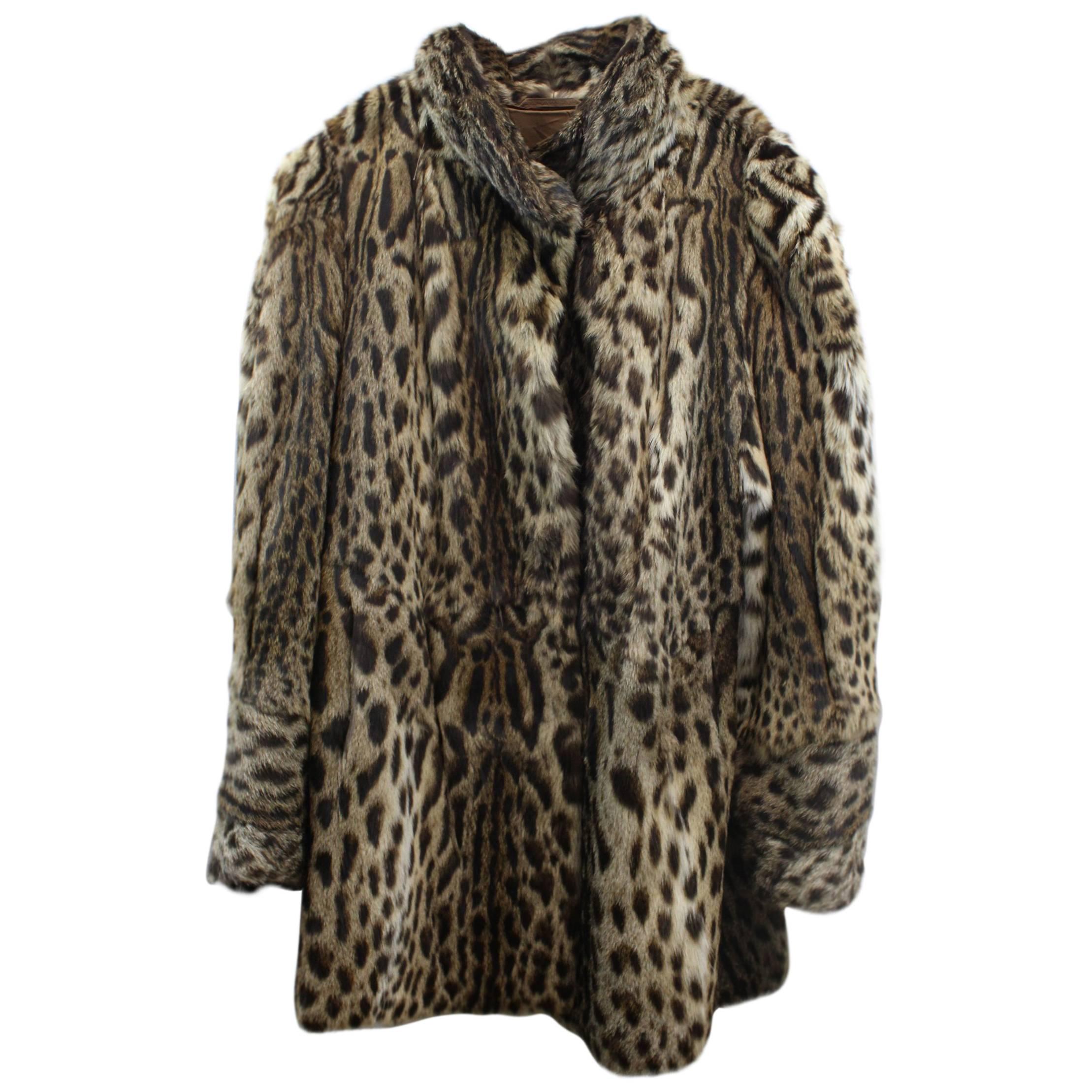 Awesome Wild Cat Fur Coat