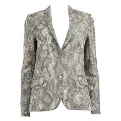 Zadig & Voltaire Zadig & Voltaire Deluxe Grey Snakeskin Print Blazer Size M