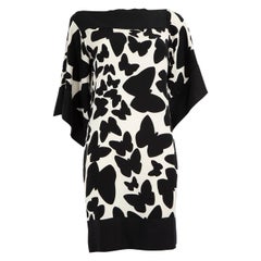 Diane von Furstenberg Vestido Bateau Seda Abstracto Talla S