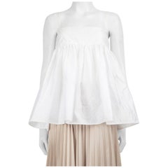 Cecilie Bahnsen White Matelassé Top Size S