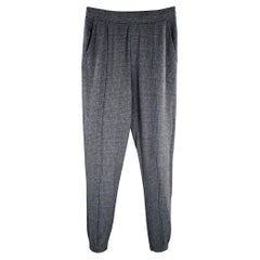 DRIES VAN NOTEN Size S Black Charcoal Glenplaid Cotton Blend Casual Pants