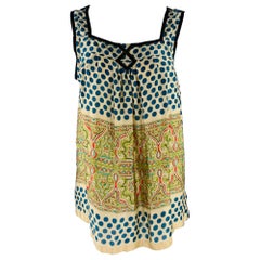 DRIES VAN NOTEN Size S Multi Color Silk Polka Dot Tank Casual Top